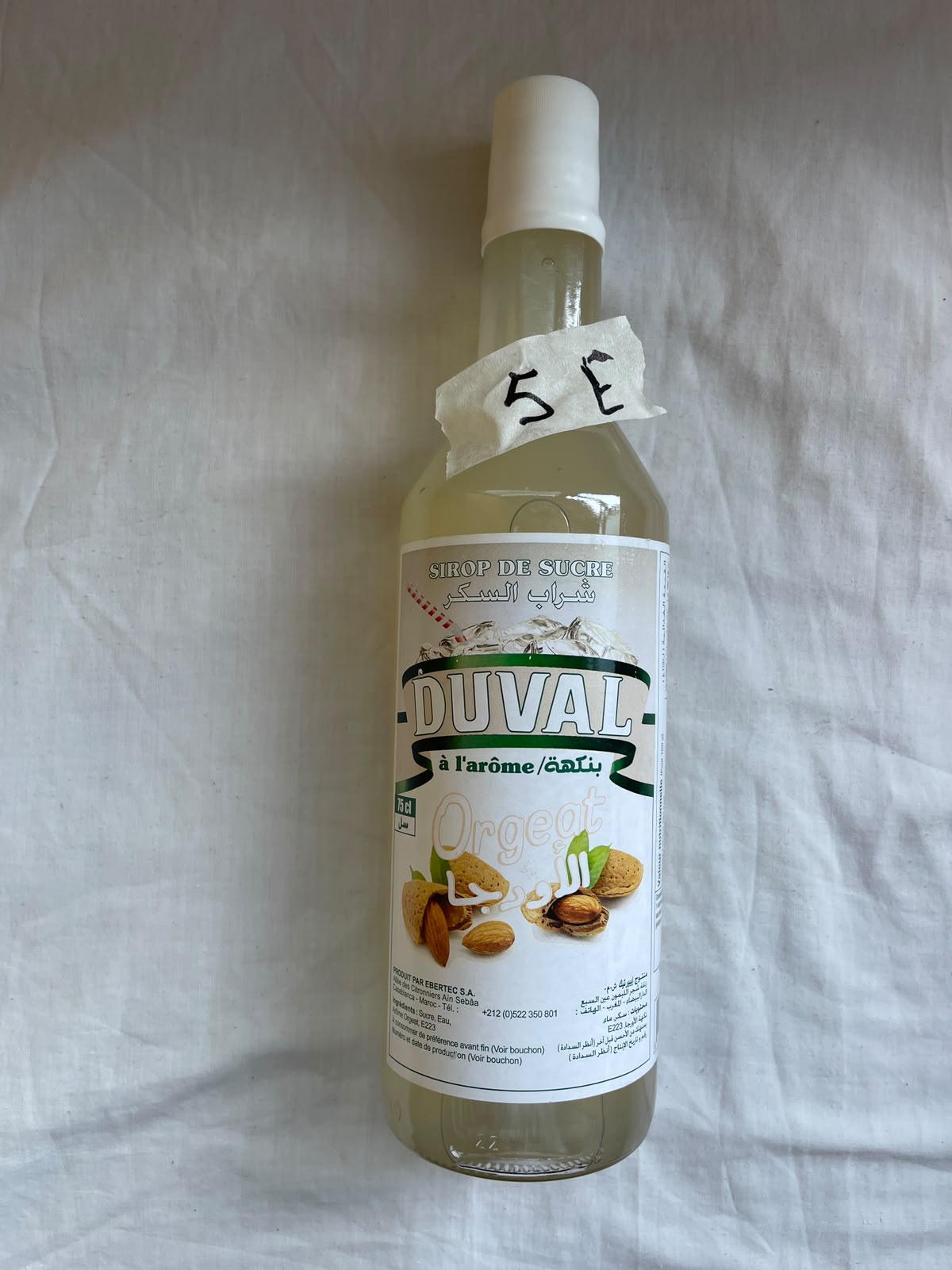 Sirop D'Orgeat Duval - Delikater Sirup für Getränke und Desserts