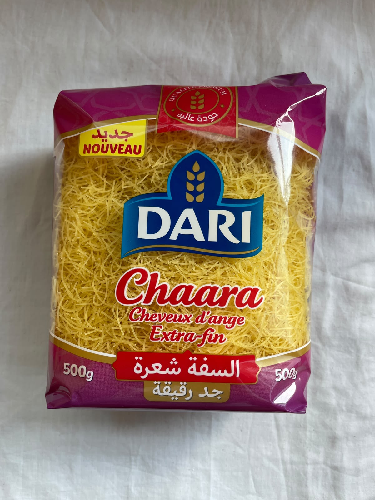 Chaara Dari Extra Fein 500g - Hochwertige Semoule für Marokkanische Gerichte