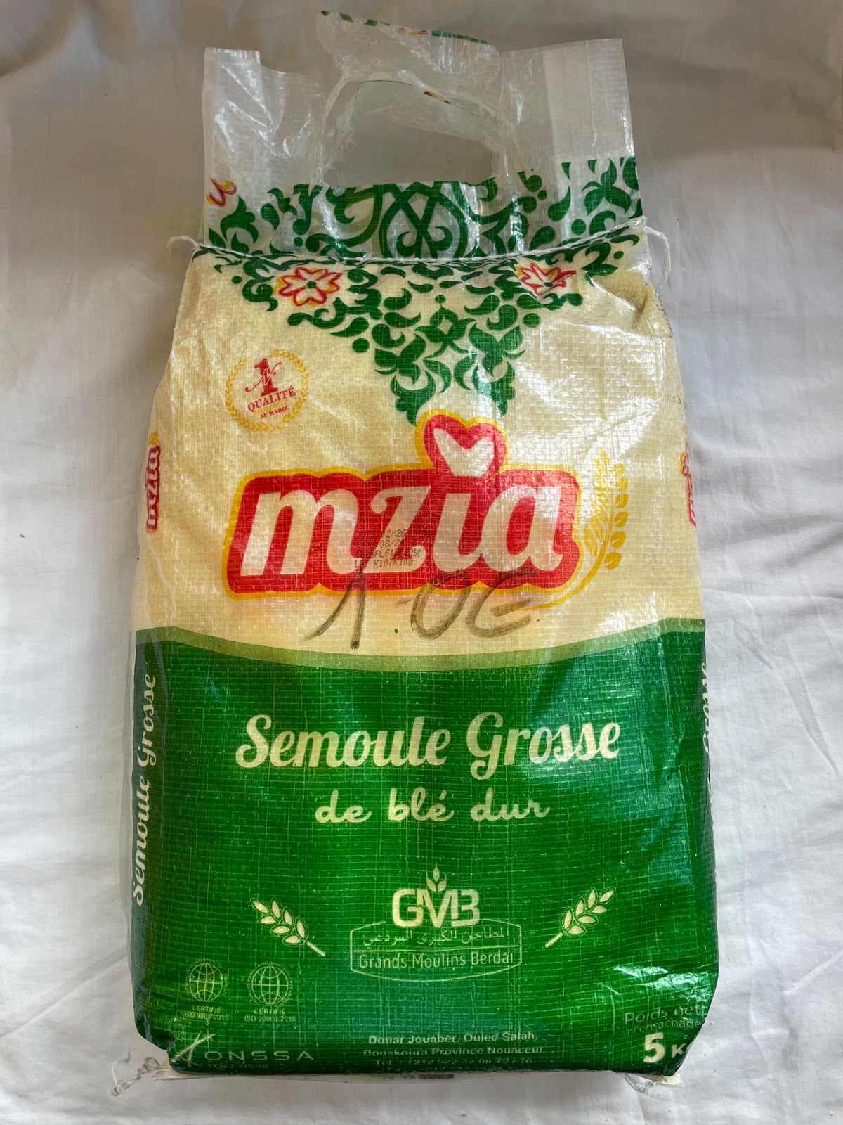 Semoule Grosse Mzia 5kg - Hochwertige Semoule für Marokkanische Gerichte