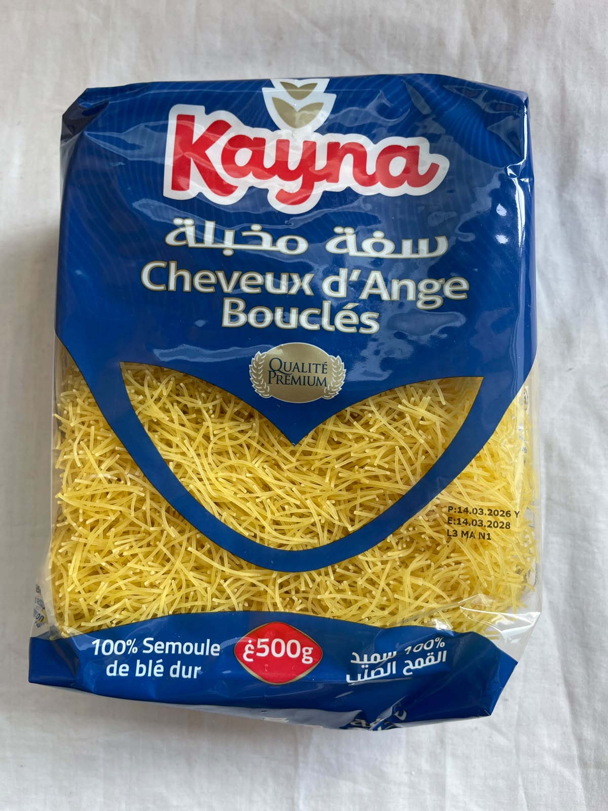 Vermicelli Cheveux d'Ange 100% Hartweizen 500g - Leckere Beilage