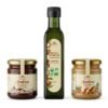 Pack Gourmet Bio Marokko Trio: Bio-Arganöl (250ml) + Amlou Mandeln (200g) + Amlou Schokolade (200g) kaufen | Moll Mlih