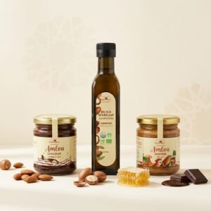 Pack Trio Bio Argan & Amlou Zutaten Bio Arganöl Marokko Moll Mlih Hamburg